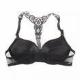 thumbnail image 1 of Wuffmeow Womens Sexy Front Closure Lace Racer Back Push Up Seamless Bra Racerback Bra, 1 of 6