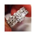 thumbnail image 4 of Ensemble de Bagues de Fiançailles en Diamant 6 Ct en Or Blanc 14 K, 4 of 4