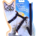 thumbnail image 1 of Adjustable Pet Cat Kitten Belt Collar Harness Safety Strap with Leash Traction Rope (Black), 1 of 6
