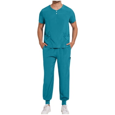 Cameland Sarraus pour Hommes, Sarraus Uniforme Médical Ensemble de Sarraus Médical Haut et Pantalon Ensemble de Sarraus pour Hommes