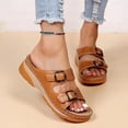 thumbnail image 4 of Sandales Compensées de Plage pour Femmes, Loisirs et Vacances, Confortables, avec Boucle de Ceinture, 4 of 9