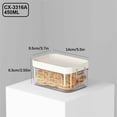 thumbnail image 3 of Meitianfacai s 450ml Clear Food Storage Containers, with Double Snap Lid, Kitchen Seal Food Storage Jars, Plastic Pantry Storage Containers, BPA Free, Compact Stackable, 3 of 4