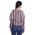 thumbnail image 4 of Moomaya Cold Shoulder Tops Shirts For Women Printed Casual Blouse Short Top, 4 of 4