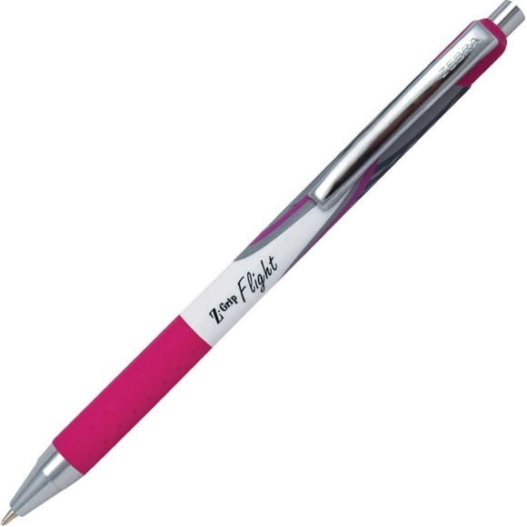 Zebra 21970 Z-Grip Flight Retractable Ballpoint Pens Fuchsia (Box of 12)
