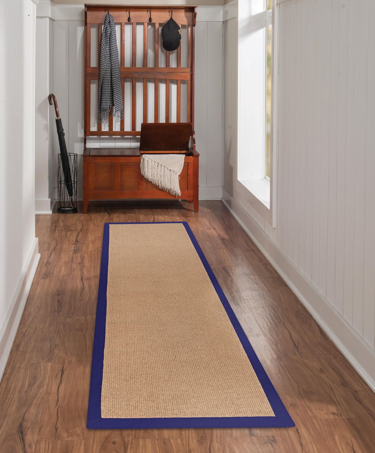 Tapis de couloir Athena liège et bleu 2  pi 6 po x 8 pi