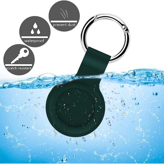 MesaSe Housse de Protection en Silicone Étui de Protection Anti-Perte avec Crochet Compatible avec Airtags Localisateur Traqueur
