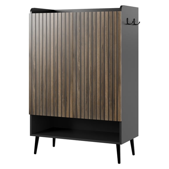 Yiwa Large Shoe Cabinet with 3 doors and adjustable shelves, a practical shoe organizer solution for entryway, hallway, or living room