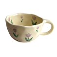 thumbnail image 3 of Ceramic Coffee Mug Breakfast Mug Coffee Mug with Flower for Hotel Office Bar Violet, 3 of 8