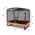 thumbnail image 3 of Gymax 6FT Kids Recreational Trampoline W/ Swing Safety Enclosure Indoor/Outdoor Orange, 3 of 9