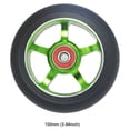 thumbnail image 4 of 2 Pcs Roues de Rechange pour Trottinette 100 mm avec Roulements, Aluminium, PU Résistant à l'Usure, Pièces de Trottinette, Accessoires pour Trottinette, Vert, 4 of 5