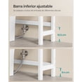 thumbnail image 4 of SONGMICS Over-The-Toilet Storage Bathroom Organizer Toilet Rack with Adjustable Shelf, White UBTS01WT, 4 of 6