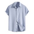 thumbnail image 1 of Birdeem Chemise Décontractée pour Hommes à Manches Courtes et Col Rabattu, Fermeture à Boutons, Blouse Hawaïenne, 1 of 3
