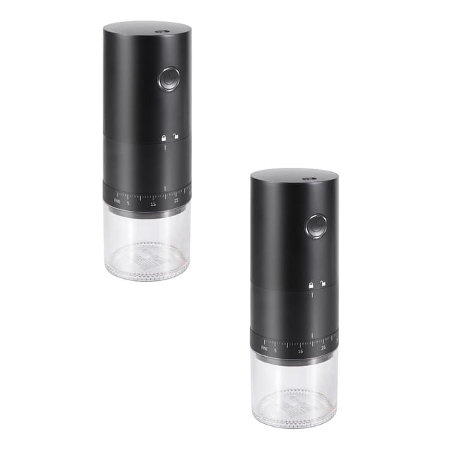 Oleegame Moulin à Café Conique Électrique Portable 2 Pcs Rechargeable Petit Moulin avec 38 Réglages de Mouture Réglables Broyeur de Voyage Compact Sans Fil pour Infusion à Froid Pour Over Français