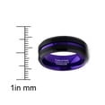 thumbnail image 3 of Men's Tungsten Carbide Ring Grooved Wedding Band Color Interior 8MM Blue Red Green Red, 3 of 3