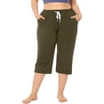 thumbnail image 2 of LUOGENLI Pantalon Décontracté pour Femme Pantalon Décontracté pour Femme Pantalon de Sport Uni Multicolore Taille Haute Extensible Pantalon Sept-Huitième Pantalon Décontracté pour Femme 36X29 Pantalon Décontracté pour Femme Taille Extensible Vert m, 2 of 9