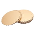 thumbnail image 2 of 10PCS Double Sided Pattern Round Cake Boards, Thicken Cardboard, Gold + Silver, Lace Decoration, Reusable Cake Trays for Wedding, Birthday Party, 2 of 8