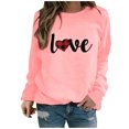 thumbnail image 1 of Hauts à Manches Longues pour Femmes Mode Pull Imprimé Amour Blouse Ample Hauts pour Femmes Manches Longues Mode pour Femmes, 1 of 3
