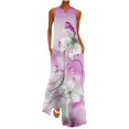 thumbnail image 2 of Robes de Collation des Grades pour Femmes 2023 Robe d'Été pour Femmes Mode Imprimée à Col en V Sans Manches à Enfiler avec Poches Robe de Vacances en Liquidation, 2 of 5