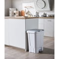 thumbnail image 3 of Step N’ Sort 40L Dual Trash & Recycling Bin – 2 x 20L Kitchen Garbage Can, Hands-Free Step Pedal, Dual Lid Opening, Soft-Close Lid, Removable Inner Bins, White, 3 of 13