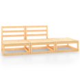 thumbnail image 1 of vidaXL 3 Piece Garden Lounge Set Solid Pinewood, 1 of 1