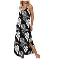 thumbnail image 4 of Ovzne Robes d'Été pour Femmes 2025 Robe pour Femme Robes d'Été pour Femmes Robe Unie Sans Manches à Col en V Robes Décontractées Longues Robes Robe de Vacances Liquidation, 4 of 7