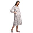 thumbnail image 3 of Moomaya Robe de Nuit d'Allaitement en Coton à Col Rond Imprimée pour Femmes, 3 of 6