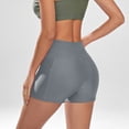 thumbnail image 4 of B91xZ Womens Tummy Control Swim Shorts Women Ruched High Waisted Bikini Bottom Swimsuit,Gray M, 4 of 5