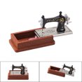 thumbnail image 4 of Machine à Coudre Maison de Poupée, Machine à Coudre Miniature Maison de Poupée de Fabrication Fine Réaliste pour la Décoration Brun Foncé, 4 of 8
