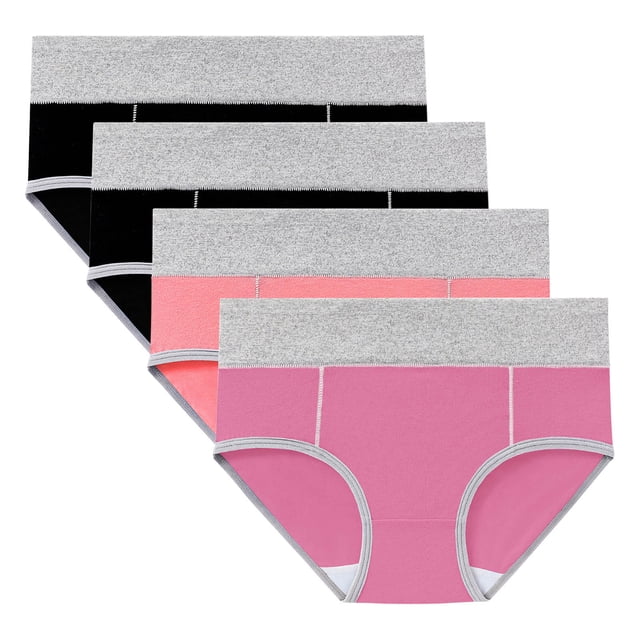 Culottes Menstruelles pour Femmes, 4 Pcs, Réutilisables, Anti-Fuites, Grande Taille, Culottes de Protection Post-Partum