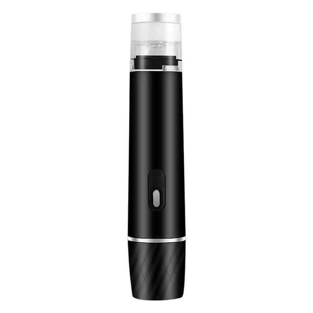 Household Vacuum Sealing Machine by SouMaox, featuring a compact and portable design in a sleek black finish. This food preservation system offers automatic air sealing with one-touch operation, ideal for extending the freshness of food, preventing freezer burn, and reducing waste. The intelligent system adjusts vacuum strength for optimal sealing of various items, including delicate foods, documents, and clothing. Shown in a front-facing view with a cylindrical body and a clear top section.