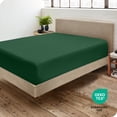 thumbnail image 4 of Bare Home Drap-Housse - Premium 1800 Collection - Poche Profonde - Ultra Doux, Résistant aux Plis - Lit Simple, Vert Forêt, 4 of 7