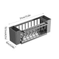 thumbnail image 3 of Pisexur Sponge Kitchen Sink Caddy Organizer Brush Sink Sponge With Auto Draining Tray Gray, 3 of 10
