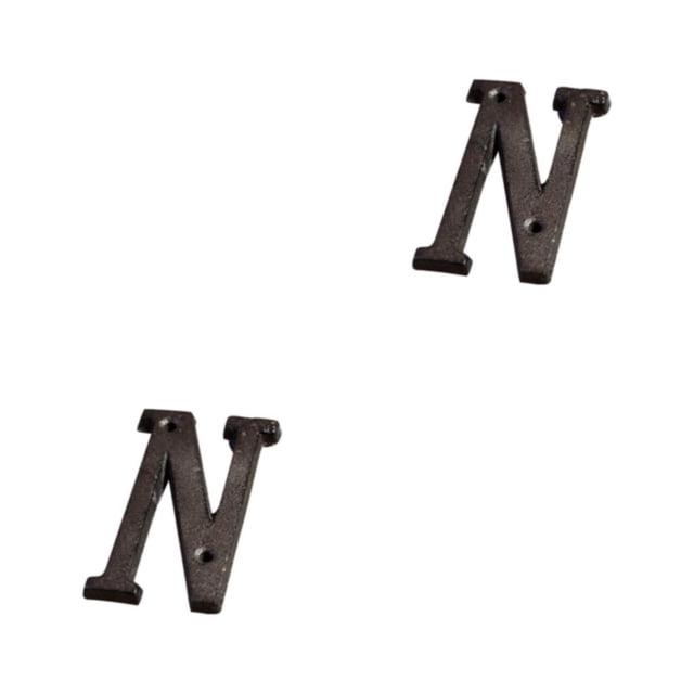 Transemion Durable And Rustproof Metal House Number Plaque For Stylish Door Decoration B17--N 2Set