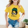 thumbnail image 2 of Hauts de Danse pour Enfants Filles T-Shirt Manches Longues Enfants Filles Mignon Graphique Imprimé Col Rond Manches Courtes Tee Été Décontracté T-Shirt Hauts, 2 of 5