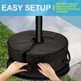 thumbnail image 3 of Sac de Poids pour Parasol de Patio, Support Rond Étanche de 46 cm avec Base en Sable Détachable, Convient aux Parasols Déportés, aux Supports de Parasol Ou aux Mât de Drapeau, 3 of 4