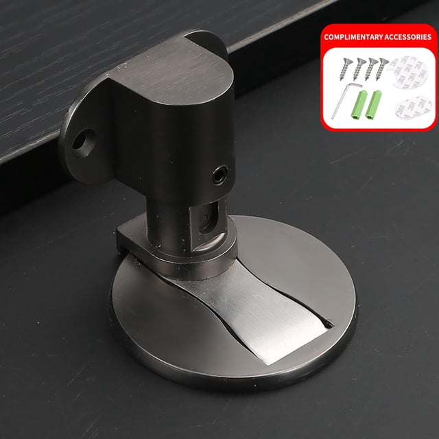 Dvkptbk Suction Porte au Sol 304 Acier Inoxydable Sol Suction, Forte Résistance au Sol Magnétique Réglable Invisible Porte Suction Outils en Liquidation