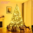 thumbnail image 3 of Costway 7.5ft Premium Snow Flocked Hinged Artificial Christmas Tree Unlit w/ Metal Stand, 3 of 10