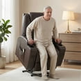 thumbnail image 2 of HOMCOM Fauteuil Inclinable Releveur avec Télécommande, Brun, 2 of 9