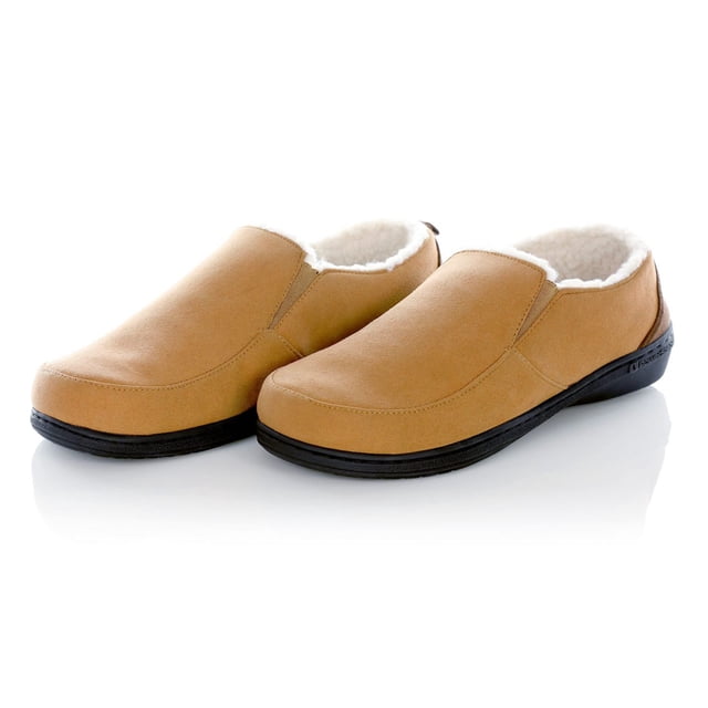 PowerStep® ArchWear⢠Pantoufles à Double Gousset pour Hommes Brun Pâle - 8800-30