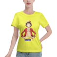 thumbnail image 1 of Women's Basic Short Sleeve T-Shirt One Piece Luffy, 1 of 6