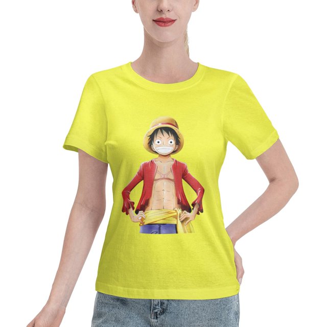 Women's Basic Short Sleeve T-Shirt One Piece Luffy