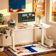 thumbnail image 2 of GUANITO 55" Standing Electric Adjustable Desk,Large Workspace with 2 hooks,Ergonomic Sit-Stand Desk,Scratch-Resistant & Waterproof,Height Adjustable Desk for Work and Home, White, 2 of 12