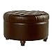 thumbnail image 3 of Leatherette Upholstered Wooden Ottoman with Tufted Lift Off Lid Storage, Brown, 3 of 4