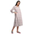 thumbnail image 3 of Moomaya Robe de Nuit d'Allaitement en Coton à Col Rond Imprimée pour Femmes, 3 of 6
