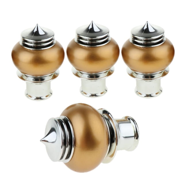 jifeng Decorative Curtain Rod Post Caps 28mm Inner Diameter. Bright Gold Style_2