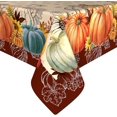 thumbnail image 2 of Fall Square Tablecloth, Square Fall Tablecloth 60 Inch, Autumn Pumpkin Thanksgiving Tablecloth Square, Fall Table Cover Square, 2 of 4