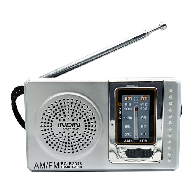 Portable AM/FM Mini Radio with Telescopic Antenna - Battery - Powered, Ideal for Elderly