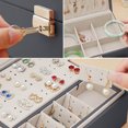 thumbnail image 3 of LSLJS Jewelry Organizer Box Leather Large Jewelry Boxes Earrings Holder Organizer Storage Case Double Layer Display with Removable Tray Elegant Jewelry Box, 3 of 5