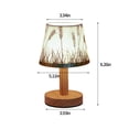 thumbnail image 3 of Boovnll Led Solid Wood Desk Lamp Stable Fabric Study Reading Lamp Suitable for Home Decoration Linen Plain Warm Night Light Indoor Lighting Desk Reading Lamp, 3 of 7