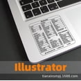 thumbnail image 1 of Autocollant de Touche de Raccourci Autocollant Adhésif Accessoires de Sticker Raccourcis de Logiciels pour Portable Autocollants, 1 of 1